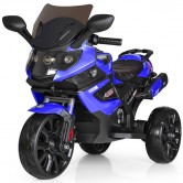 Детский мотоцикл M 3986 EL-4 NEW, мягкое сиденье, синий