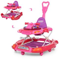 Купить Детские ходунки M 3461-3 с качалкой, розово-фиолетовые