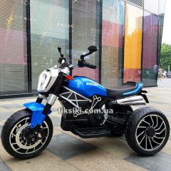 Мотоцикл M 4008 AL-4 на аккумуляторе, мягкое сиденье, синий