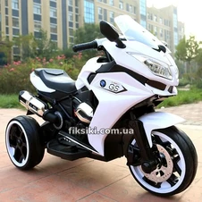 Детский мотоцикл M 3688 EL-1 BMW, кожаное сиденье, белый фото 44