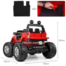 Детский электромобиль M 4013 EBLR-3, Monster Truck, кожаное сиденье фото 11