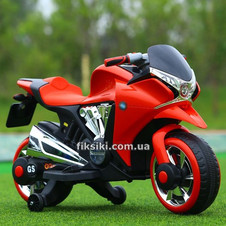 Мотоцикл M 3682 L-3 на аккумуляторе, мягкое сиденье, красный купить