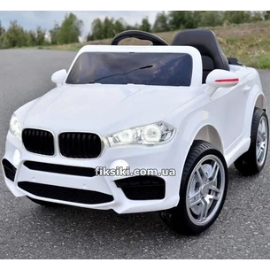 Детский электромобиль FL 1538 EVA WHITE, мягкие колеса, BMW