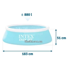 Надувной бассейн Intex 28101, 183 х 51 см. фото 55