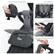 Прогулочная коляска ME 1039L IDEA Shadow Gray, серая фото 44