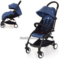Прогулочная детская коляска M 3548-1 YOGA, черно-синяя