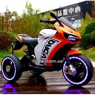 Детский мотоцикл M 4053 L-7 Ducati, мягкое сиденье, оранжевый