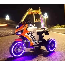 Детский мотоцикл M 4053 L-7 Ducati, мягкое сиденье, оранжевый фото 11