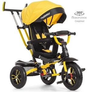 Купить Детский трехколесный велосипед M 4058-7, надувные колеса, желтый