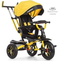 Детский трехколесный велосипед M 4058-7, надувные колеса, желтый