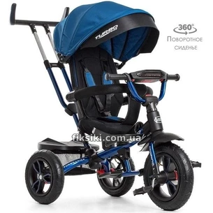 Купить Детский трехколесный велосипед M 4058-10, надувные колеса, синий индиго