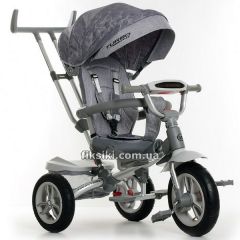 Купить Детский трехколесный велосипед M 4058-19, надувные колеса, серый