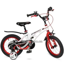 Детский велосипед PROF1 14д. LMG14202 Infinity, бело-красный