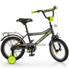 Купить Детский велосипед PROF1 16д. Y16108 Top Grade, матовый графитово-салатовый