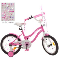 Купить Детский велосипед PROF1 16д. Y1691, Star, розовый