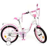 Детский велосипед PROF1 18д. Y1825 Bloom, бело-малиновый | Дитячий велосипед PROF1 18д. Y1825 Bloom
