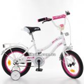 Детский велосипед PROF1 12д. Y1294, Star, бело-малиновый