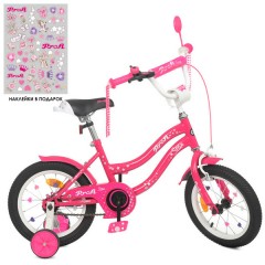 Купить Детский велосипед PROF1 14д. Y1492 Star, малиновый