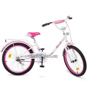 Детский велосипед PROF1 20д. Y2085 Flower, бело-розовый