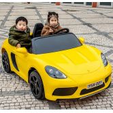 Детский электромобиль M 4055 ALS-6 Porsche, двухместный, желтый