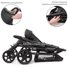 Прогулочная коляска M 3409L FAVORIT Graphite, серая фото 44