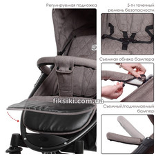 Прогулочная коляска M 3409L FAVORIT Latte, бежевая купить