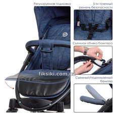 Прогулочная коляска M 3409L FAVORIT Navy Blue, синяя купить