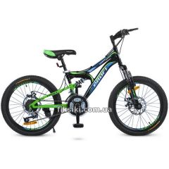 Купить Велосипед 20д. G20DAMPER S20.1, черно-салатово-голубой