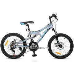 Купить Велосипед 20д. G20DAMPER S20.5, черно-серо-бирюзовый