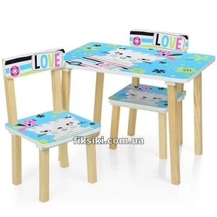 Купить Детский столик 501-58-2, со стульчиками, Кошка
