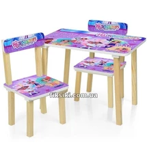 Детский столик 501-68 со стульчиками, Девочки