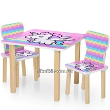 Детский столик 506-65 со стульчиками, Единорог