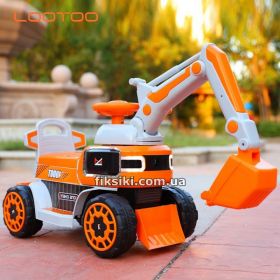 Купить Детский электромобиль M 4068 R-7 Экскаватор, оранжевый