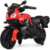 Детский мотоцикл M 4080 EL-3, кожаное сиденье, красный