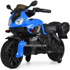 Купить Детский мотоцикл M 4080 EL-4, кожаное сиденье, синий | Дитячий мотоцикл M 4080 EL-4