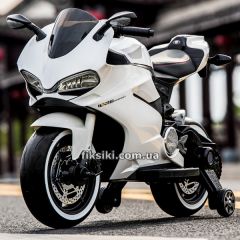 Детский мотоцикл M 4104 EL-1 Ducati, мягкое сиденье, белый