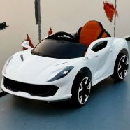 Детский электромобиль T-7641 EVA WHITE Ferrari, белый